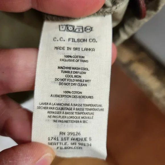 Filson Lightweight Waxed Anorak - Large - Grey Khaki - Picture 12 of 16